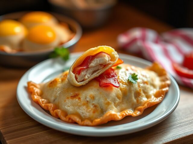Empanada’s lip uit de oven — AI-gegenereerde illustratie