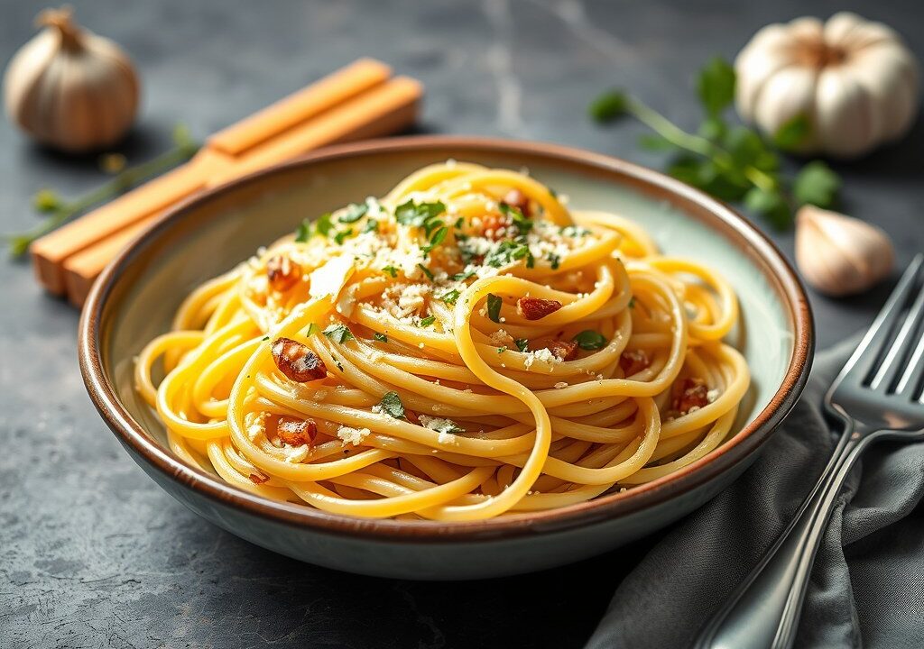 Fettucine — AI-gegenereerde illustratie