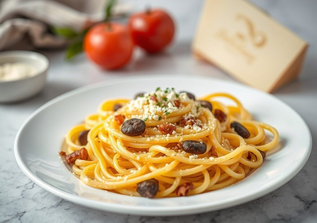 Fettucini van zeewolf — AI-gegenereerde illustratie
