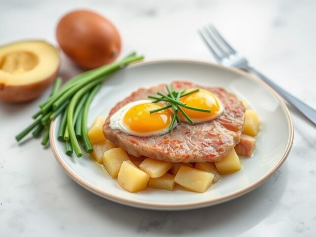 Filet in aardappelkorst — AI-gegenereerde illustratie