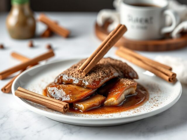 Filet van wilde eend met kaneel en koffie — AI-gegenereerde illustratie