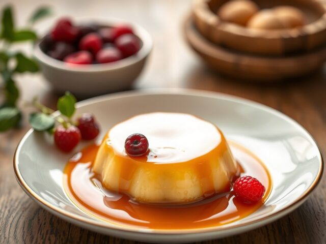 Flan Catalan (karamalpudding) — AI-gegenereerde illustratie