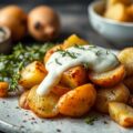 Fondant aardappels met truffelmayonaise