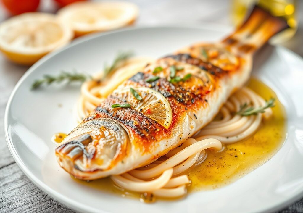 Forel, op Toscaanse Wijze Gegrilld, AI-gegenereerde illustratie