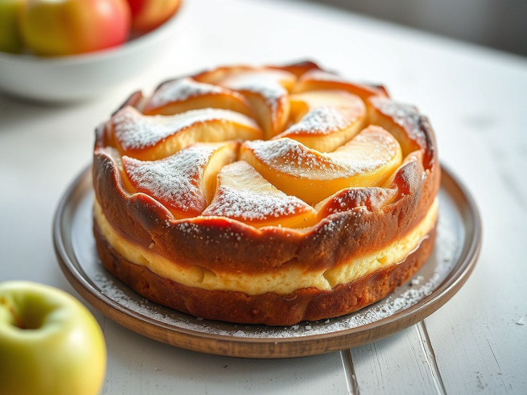 Franse appeltaart, AI-gegenereerde illustratie