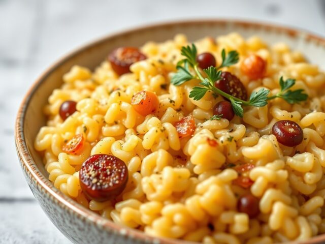 Fregula Sarda — AI-gegenereerde illustratie