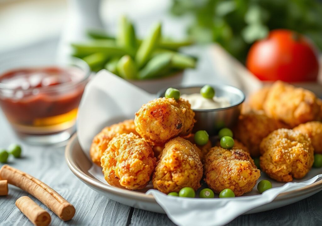 Frituur menu-tje voor kinderen — AI-gegenereerde illustratie