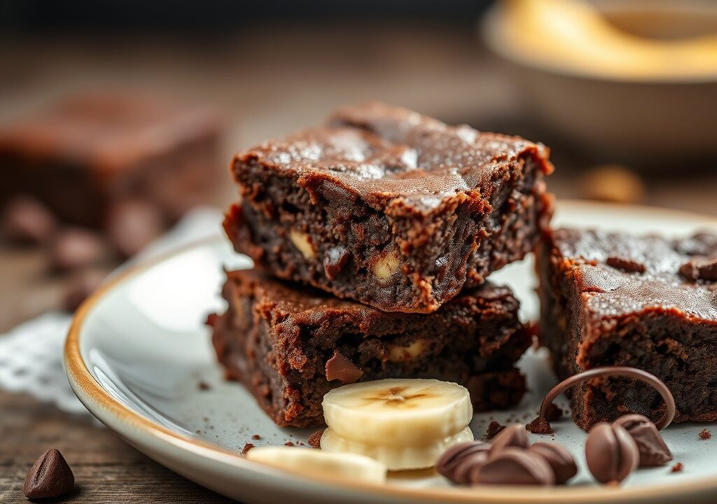 Fudgy Paleo Brownies — AI-gegenereerde illustratie