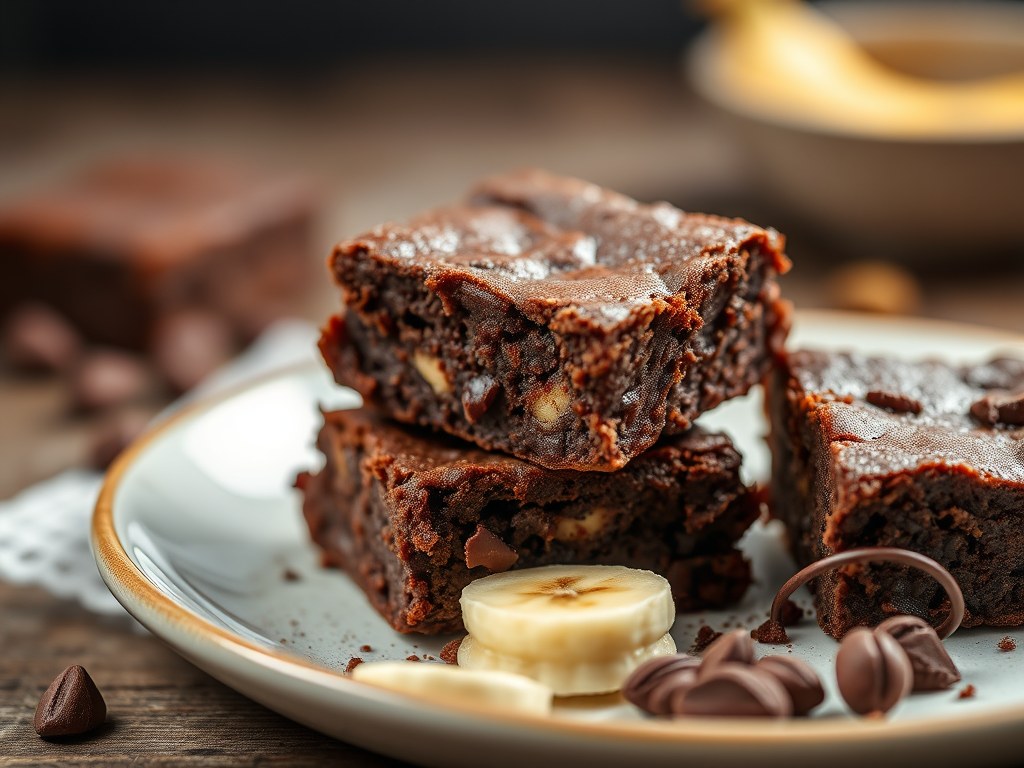 Fudgy Paleo Brownies, AI-gegenereerde illustratie