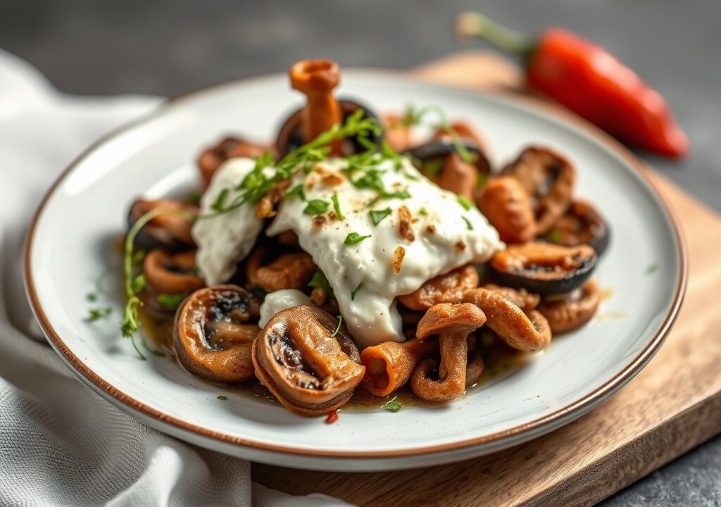 Funghi al Forno — AI-gegenereerde illustratie