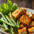 Gado gado met gebakken tofu