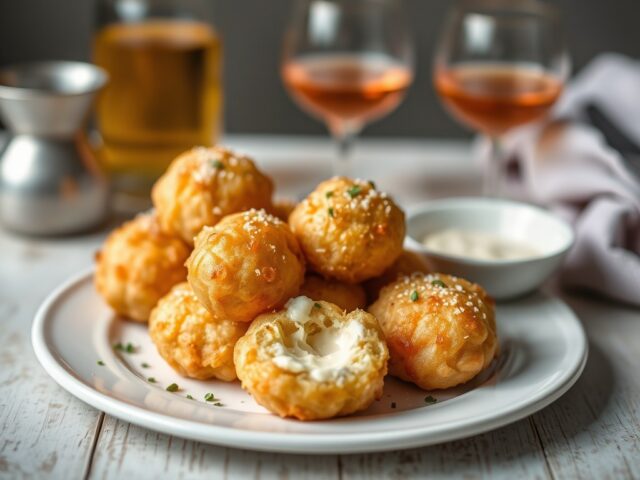 Garnaalkroketjes bij de aperitief — AI-gegenereerde illustratie