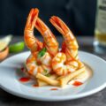 Garnalen uit Vermouth met Ketchup-Gember Dipsaus