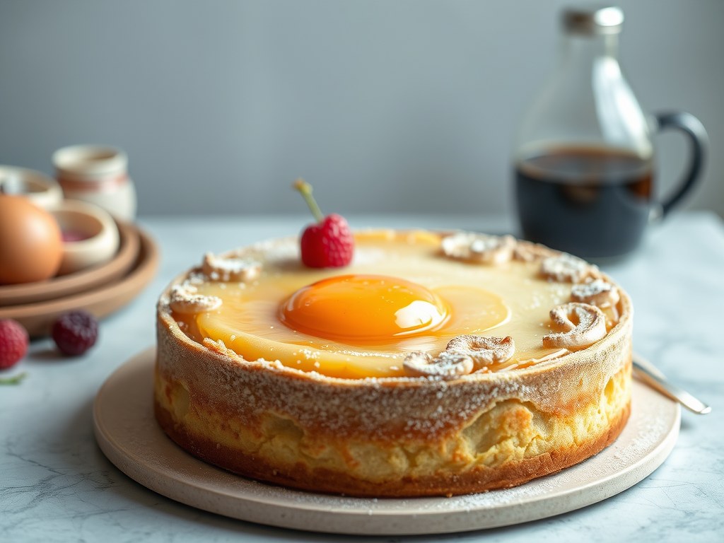 Gateau Breton (Bretontaart, boterkoek), AI-gegenereerde illustratie