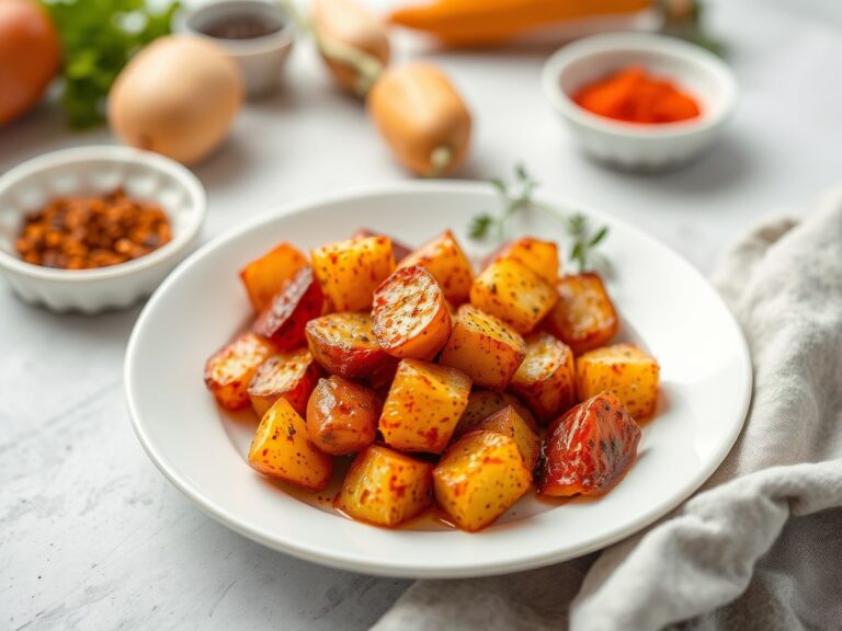 Gebakken aardappelen met paprikapoeder — AI-gegenereerde illustratie