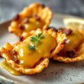Gebakken Coquilles met Bacon Marmelade en Wortelcrême