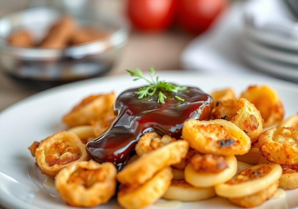 Gebakken Eendenborst met Bramen en Port Saus — AI-gegenereerde illustratie