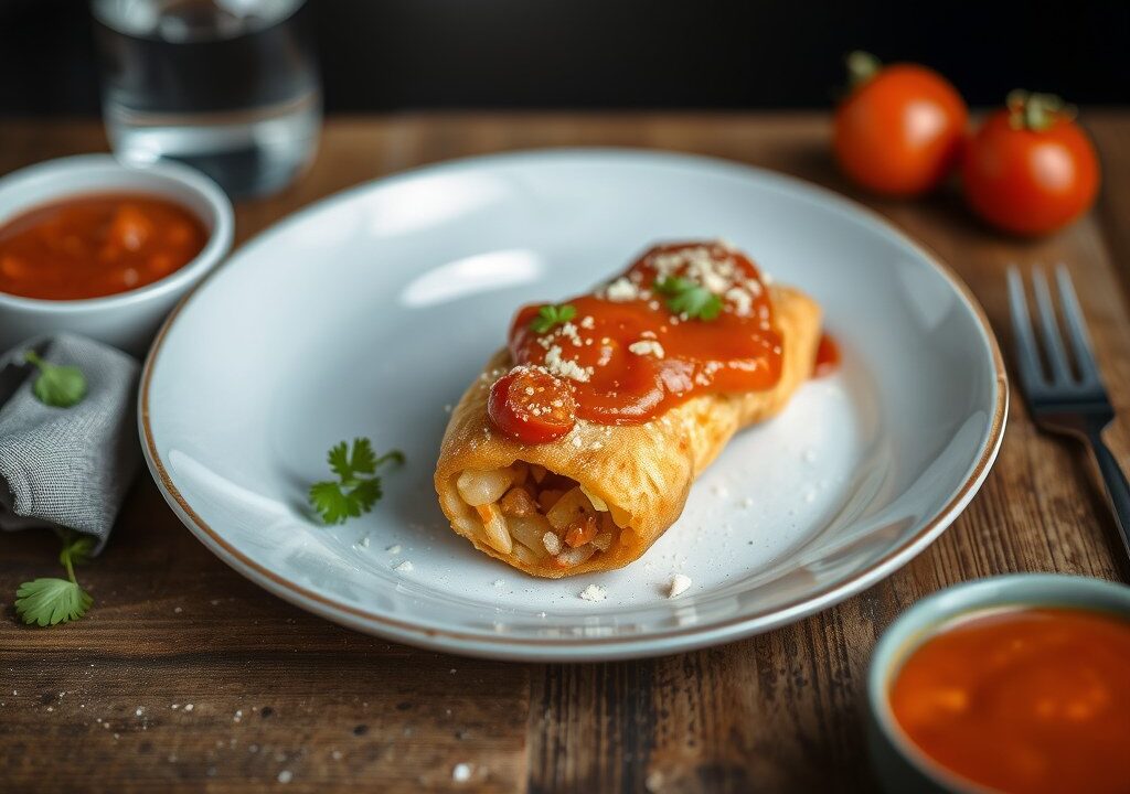 Gefrituurde papa rellena — AI-gegenereerde illustratie