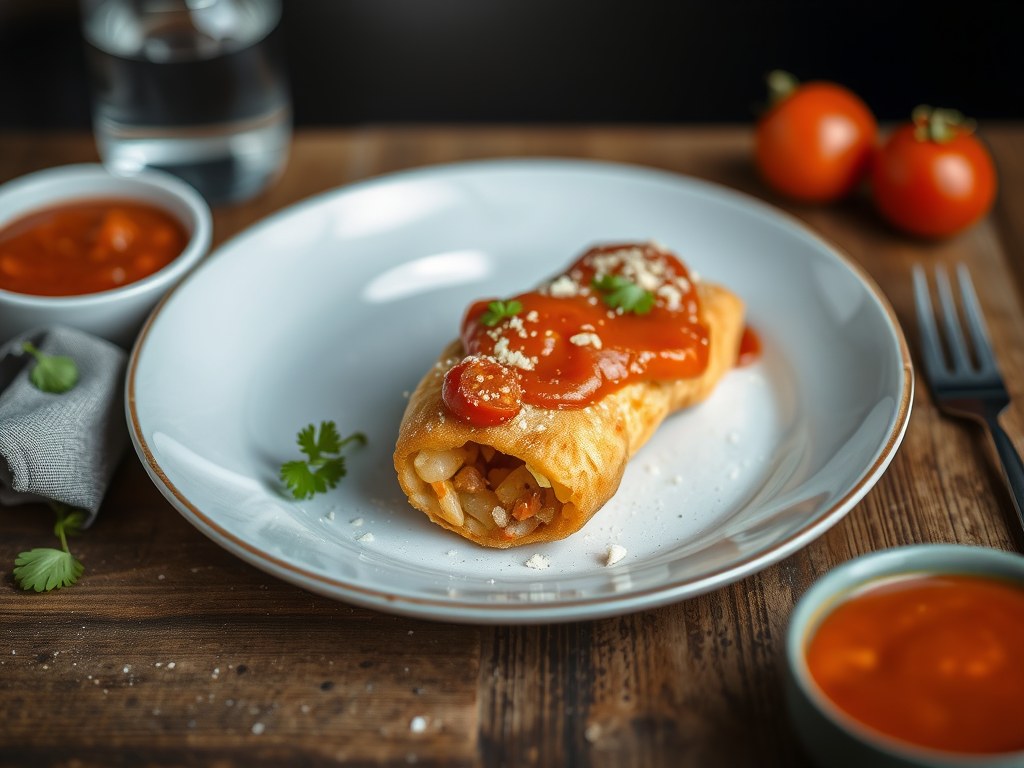 Gefrituurde papa rellena, AI-gegenereerde illustratie