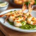 Gegrilde scampi met salsa verde