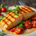 Gegrilde zalm met pompelmoes