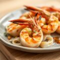 Gegrillde Coquilles en Garnalen uit een Japanse Marinade
