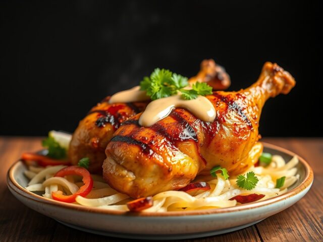 Gegrillde kip uit Peru — AI-gegenereerde illustratie