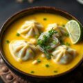 Gele curry dumplingsoep