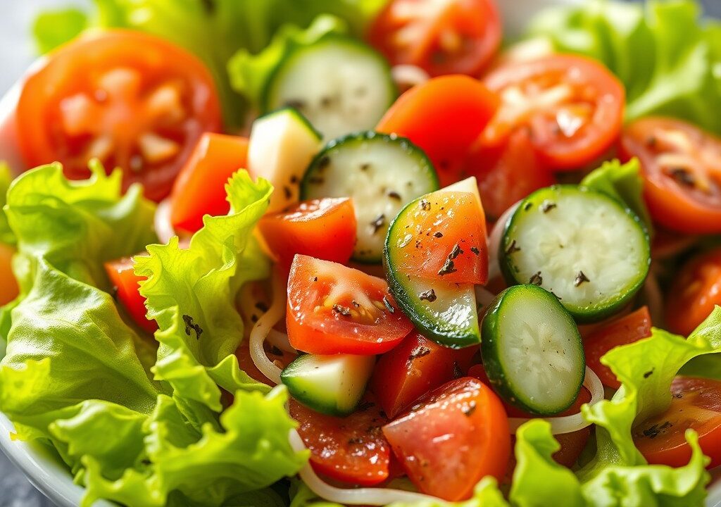 Gemengde salade, AI-gegenereerde illustratie