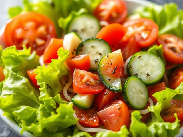 Gemengde salade — AI-gegenereerde illustratie