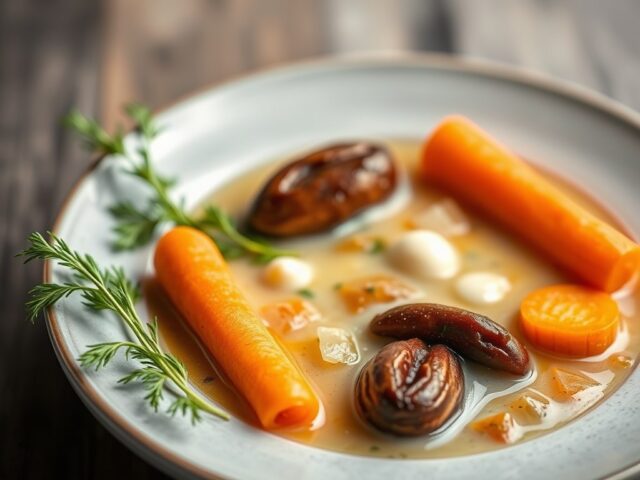 Gentse waterzooi met asperges — AI-gegenereerde illustratie