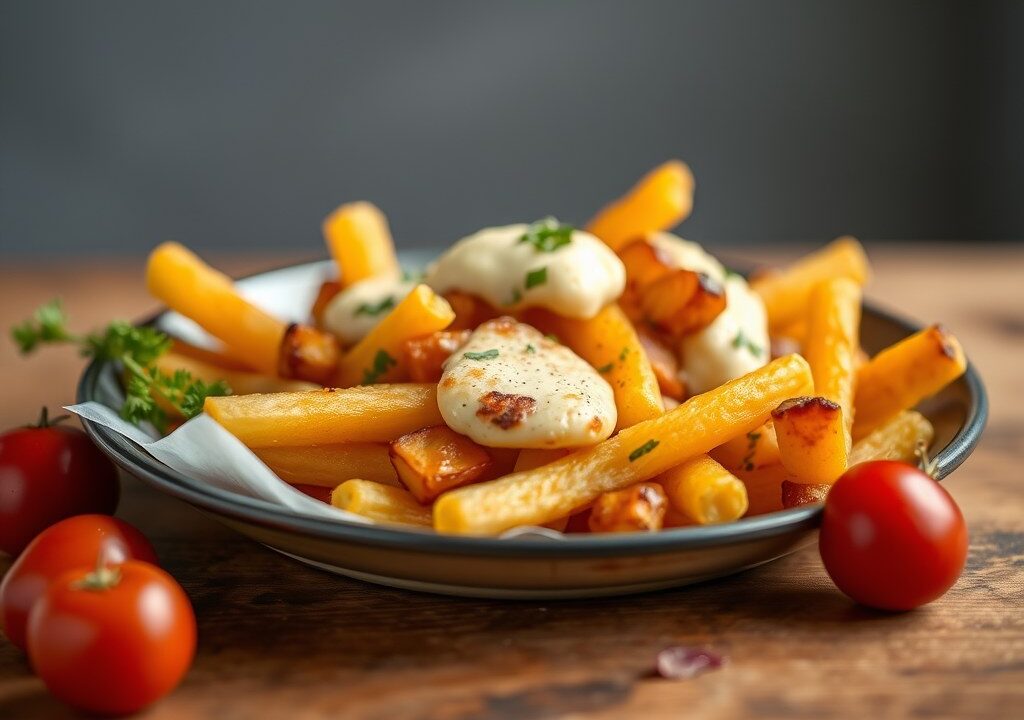 Gepaneerde friet — AI-gegenereerde illustratie