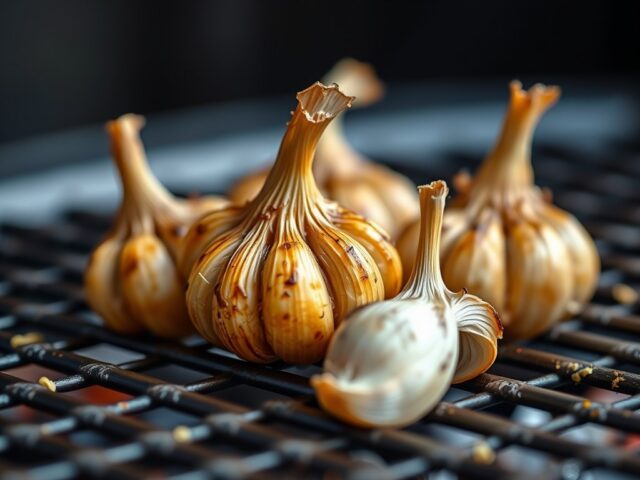 Geroosterd knoflook — AI-gegenereerde illustratie