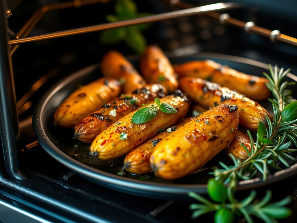Geroosterde aardappeltjes uit de oven, AI-gegenereerde illustratie