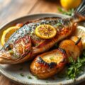 Geroosterde Dorade met Geroosterde Aardappel