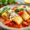 Gevulde Canelloni met Bechamelsaus en Tomatensaus
