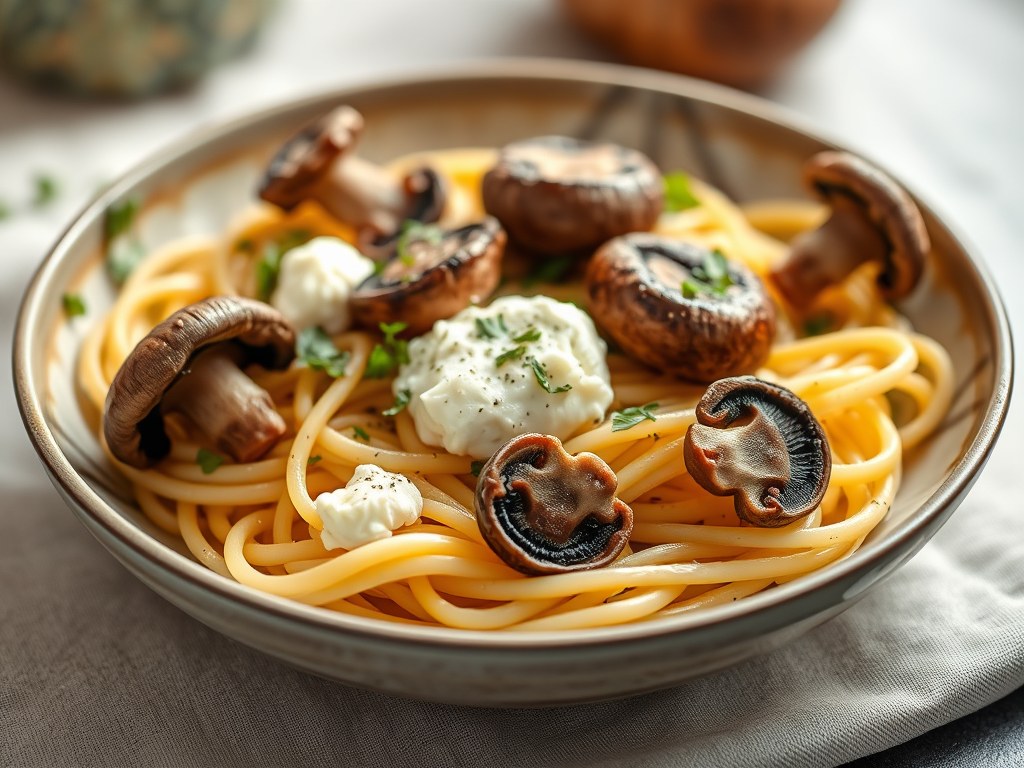 Gevulde champignons, AI-gegenereerde illustratie
