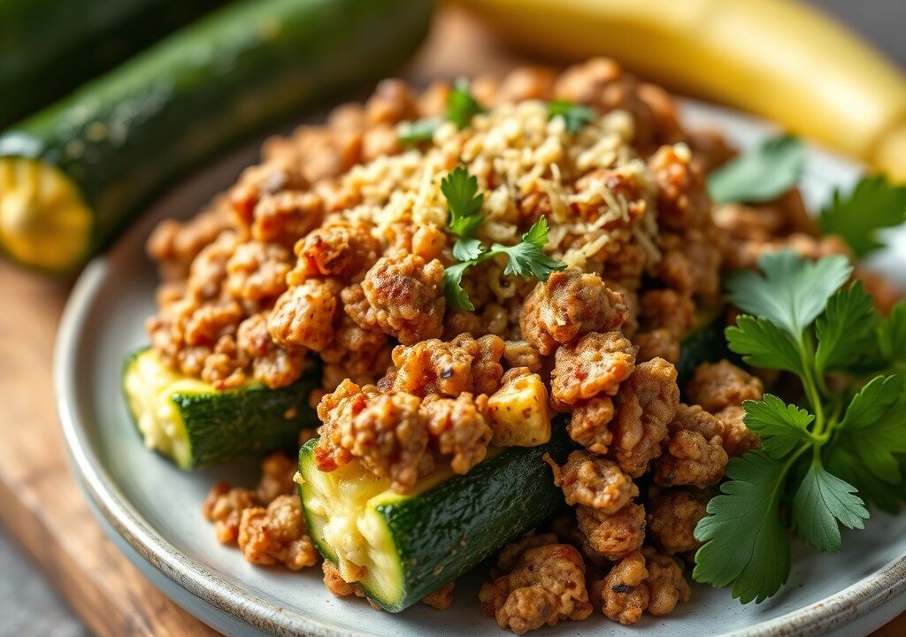 Gevulde Courgettes — AI-gegenereerde illustratie