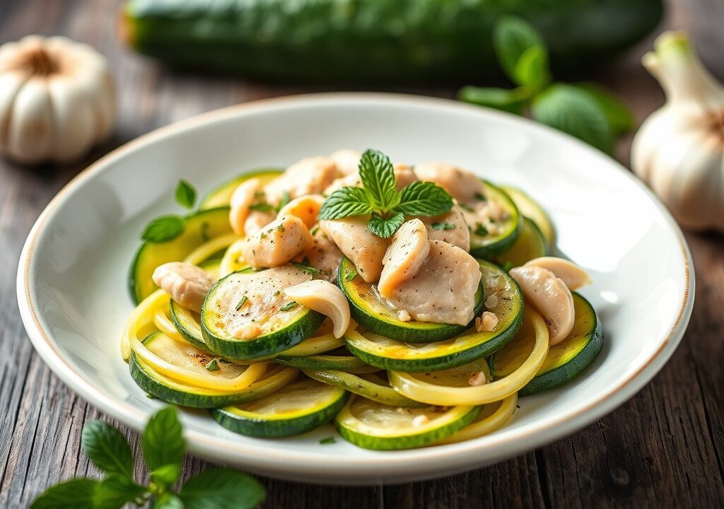 Gevulde courgettes met lamsgehakt — AI-gegenereerde illustratie