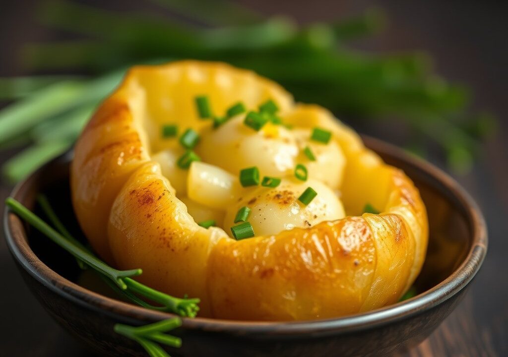 Gevulde gepofte aardappel — AI-gegenereerde illustratie