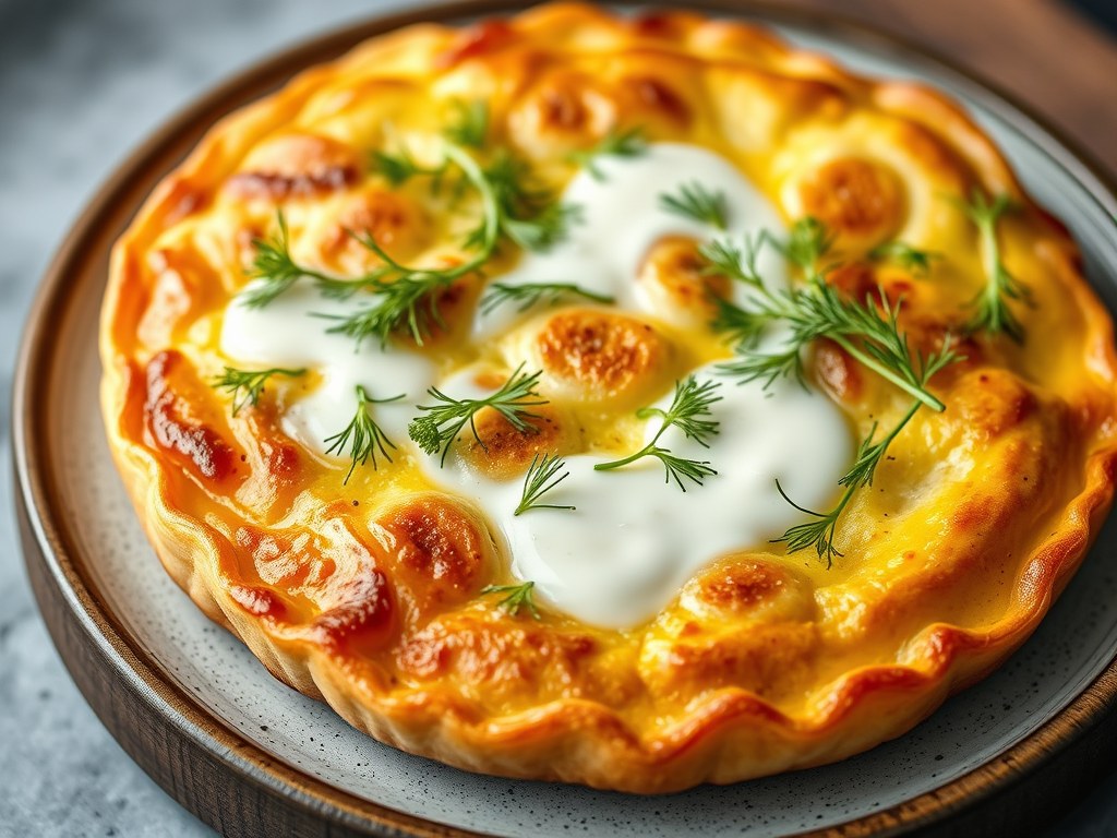 Gevulde kruidenpannenkoek, AI-gegenereerde illustratie