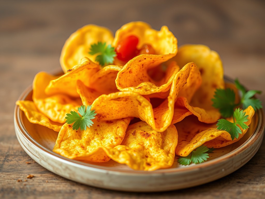 Gezonde(re) tortillachips, AI-gegenereerde illustratie
