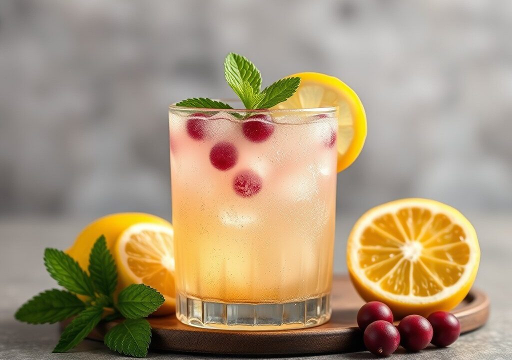 Gin fizz, AI-gegenereerde illustratie