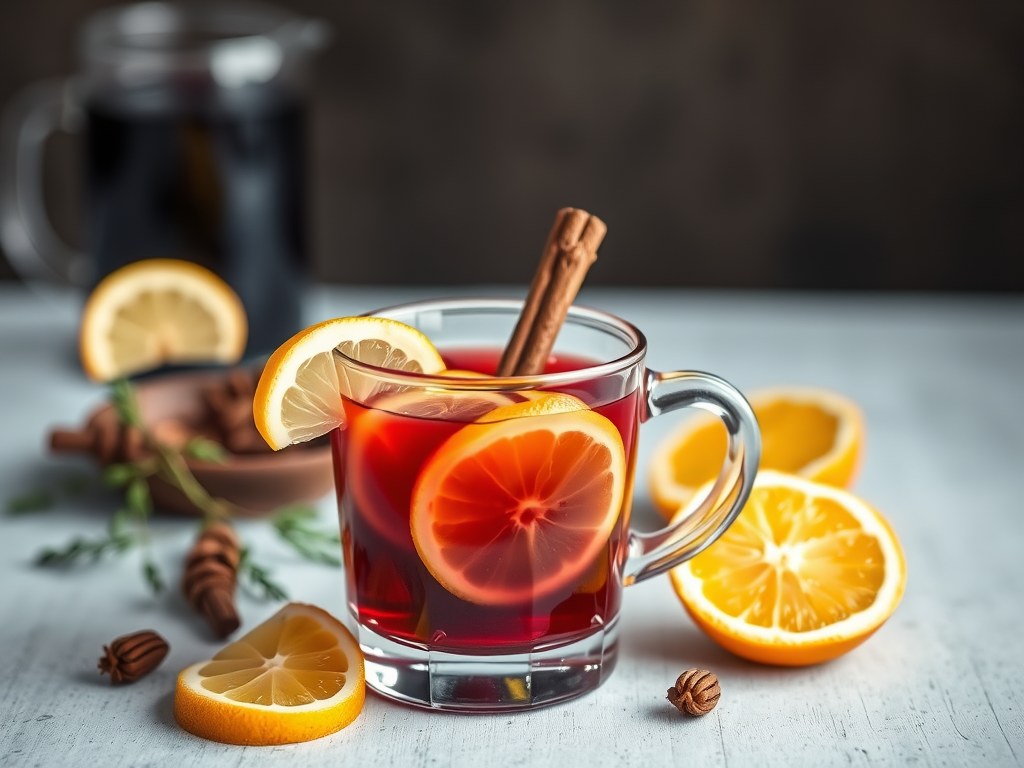 Glühwein, AI-gegenereerde illustratie