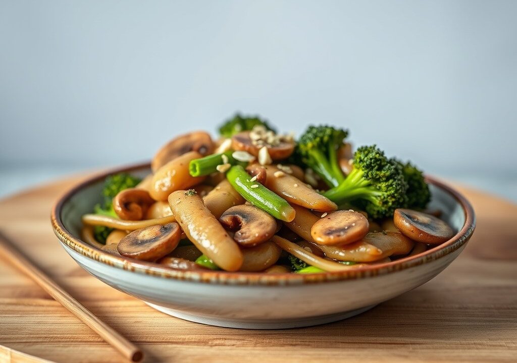 Glutenvrij Sobasalade met bimi — AI-gegenereerde illustratie