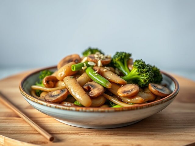 Glutenvrij Sobasalade met bimi — AI-gegenereerde illustratie