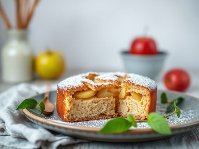 Glutenvrije appelcake — AI-gegenereerde illustratie