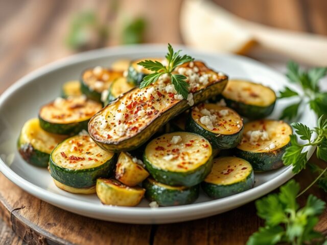 Glutenvrije gevulde courgettes — AI-gegenereerde illustratie