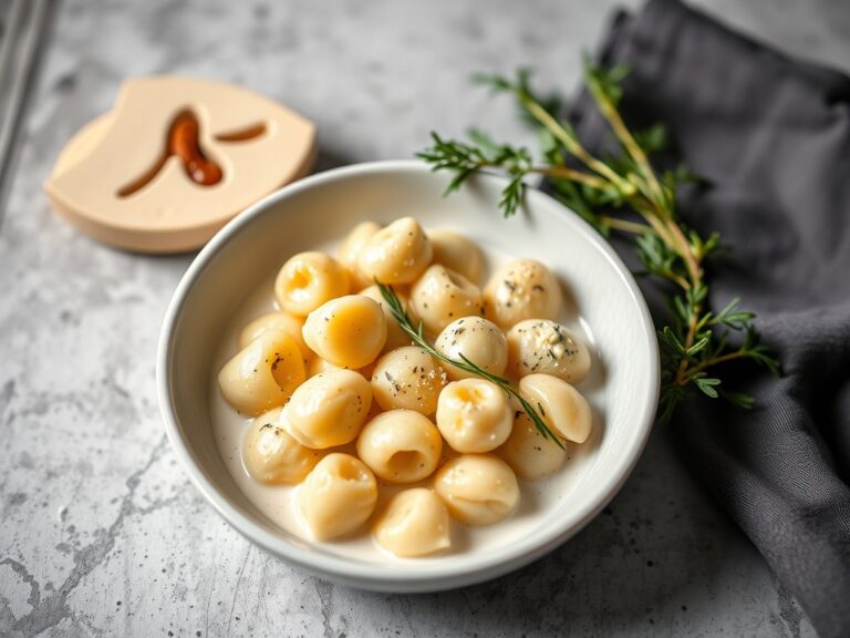 Gnocchi met gorgonzolasaus — AI-gegenereerde illustratie