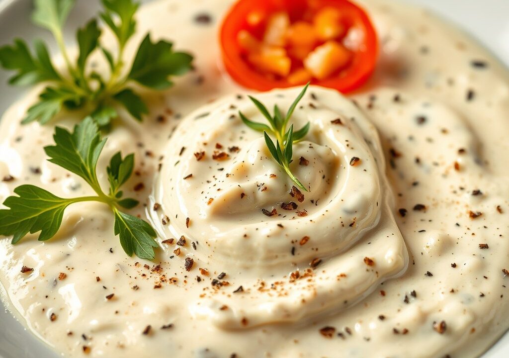 Gorgonzola saus, AI-gegenereerde illustratie